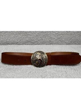 Golden Hands Brown Suede Leather Belt One Size #73465